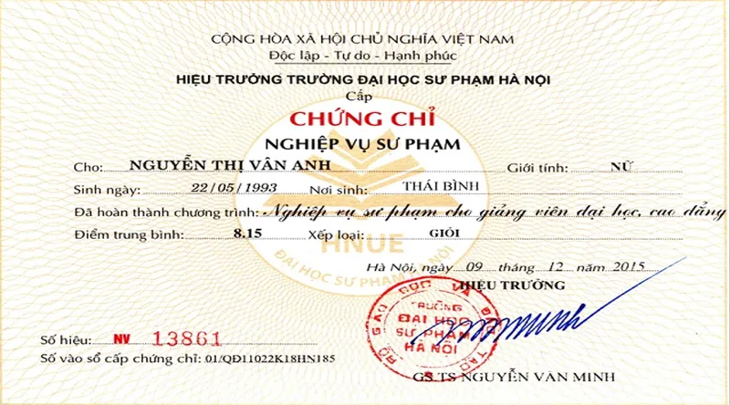 Hướng Dẫn Chi Tiết Quy Trình Làm Chứng Chỉ Nghiệp Vụ Sư Phạm
