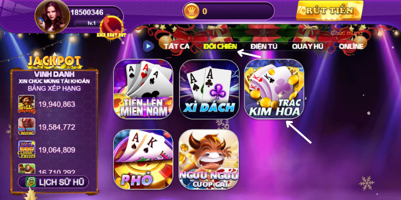 Trác kim hoa 68 game bài là game đối chiến sử dụng bộ bài Tây 