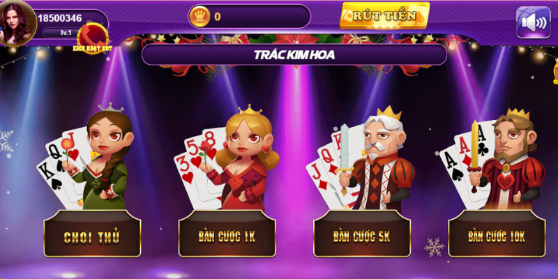 Game có nhiều mức cược khác nhau để bet thủ lựa chọn