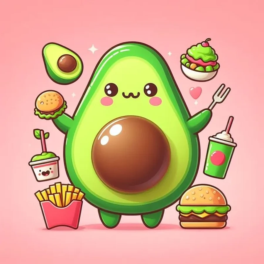 Tải avatar quả bơ cute miễn phí để làm mới trang cá nhân