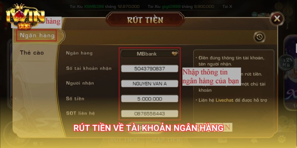  Thanh toán đúng hẹn khi rút tiền iwin tại nhà cái 