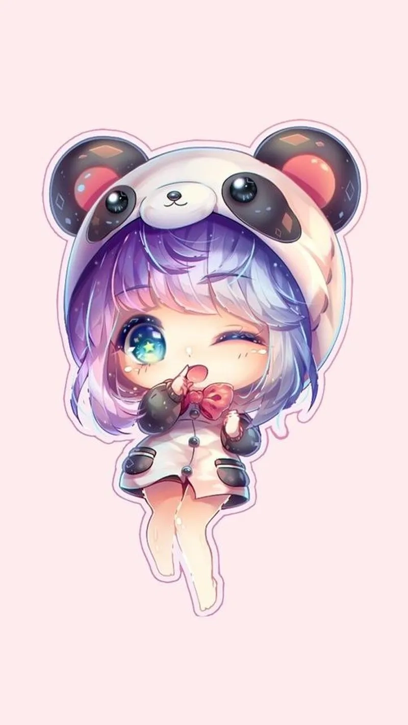 Hình nền avatar cute chibi cho điện thoại kawaii 