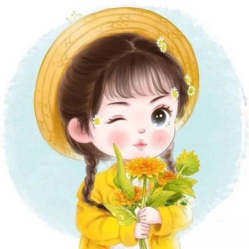 Avatar cute anime chibi nữ phong cách kawaii 