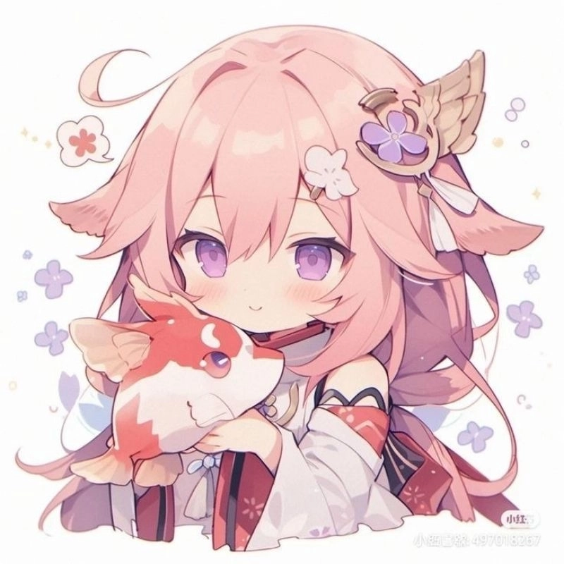 Avatar nữ chibi cute phong cách kawaii đáng yêu 