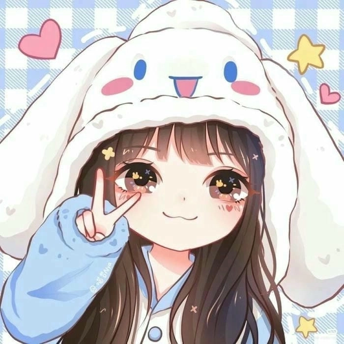 Avatar cute girl chibi phong cách ngộ nghĩnh kawaii 