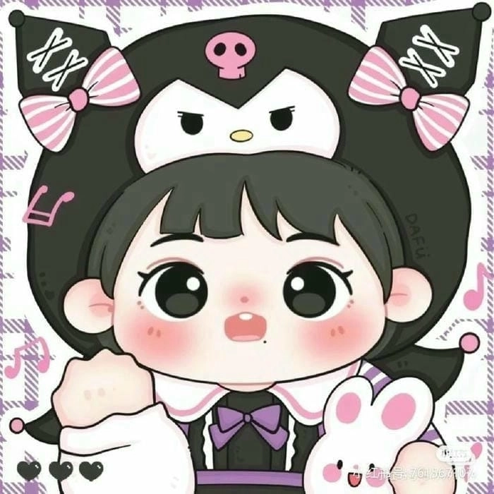 Avatar anime vẽ chibi cute girl phong cách kawaii 