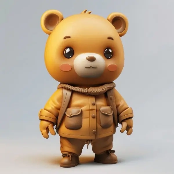Avatar ảnh gấu nâu cute chibi phong cách kawaii 