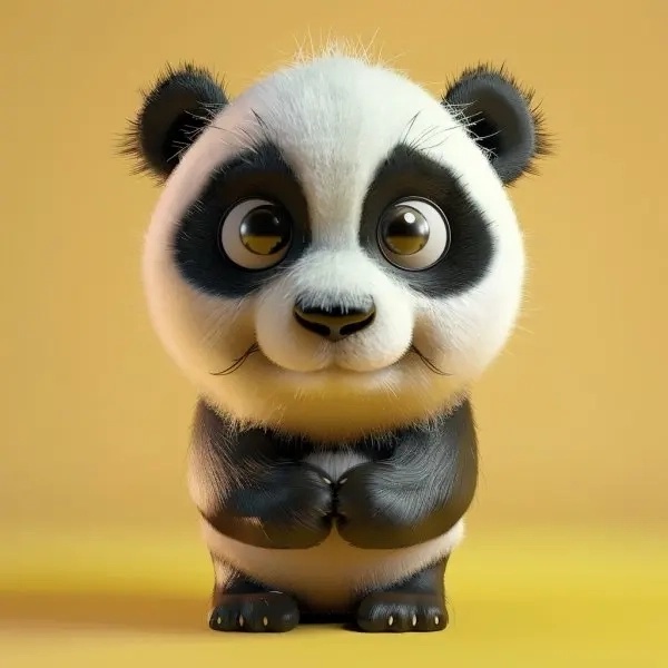 Cặp đôi avatar ảnh gấu trúc cute chibi phong cách kawaii 