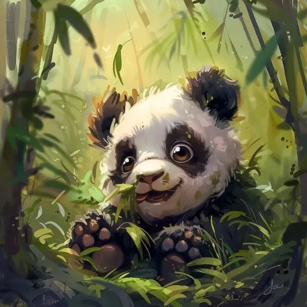 Avatar chibi cute gấu trúc phong cách kawaii đáng yêu 