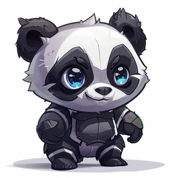Anime avatar ảnh gấu trúc cute chibi phong cách Nhật Bản 