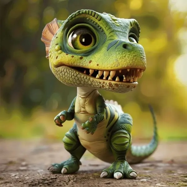 Anime chibi avatar khủng long cute phong cách Nhật Bản 
