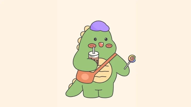 Vẽ chibi khủng long hướng dẫn đơn giản dễ thương 