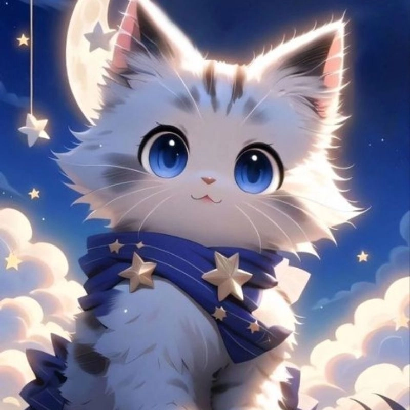 Hình ảnh mèo chibi phong cách kawaii dễ thương 