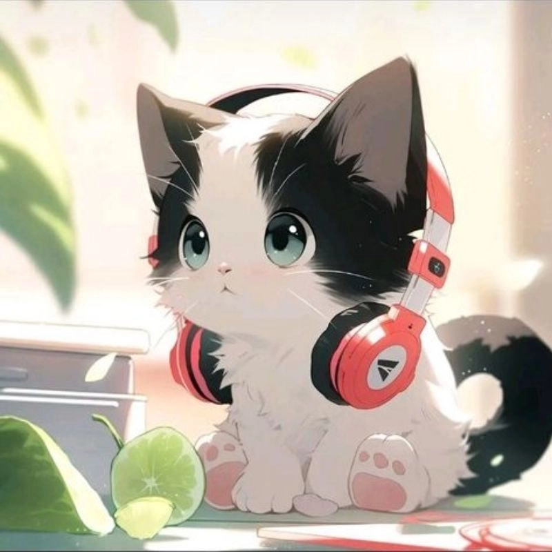 Ảnh mèo chibi cute phong cách ngộ nghĩnh kawaii 