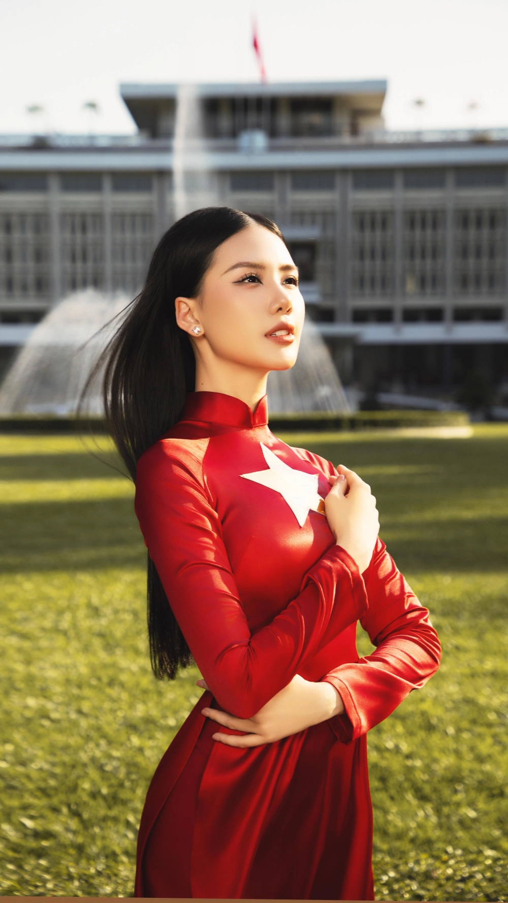 Chiều cao Bùi Quỳnh Hoa góp phần tạo nên vóc dáng nổi bật