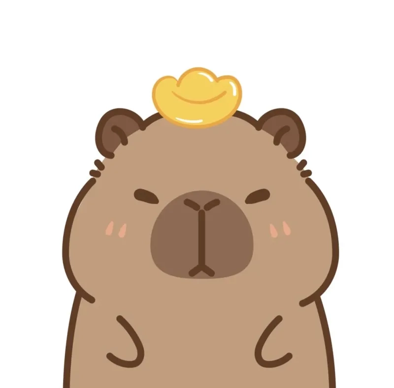 Hình ảnh nền capybara chibi cute cho máy tính kawaii 