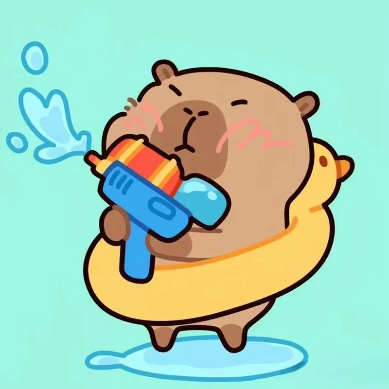 Avatar capybara chibi cute thần thái ngộ nghĩnh