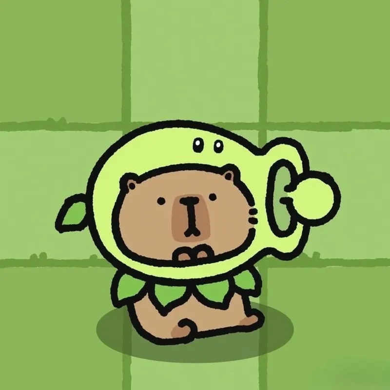 Avatar hình nền capybara cute chibi phong cách kawaii
