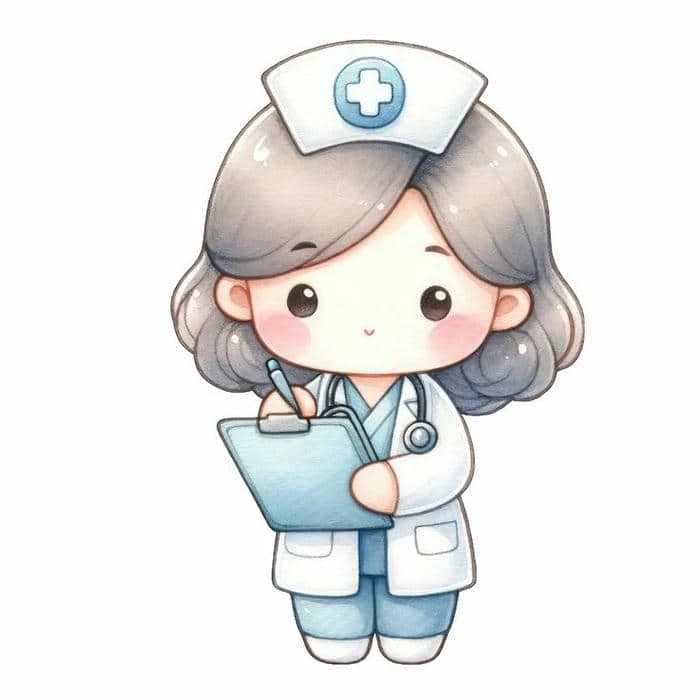 Hình ảnh phụ nữ hoạt hình nét vẽ ngộ nghĩnh đáng yêu 