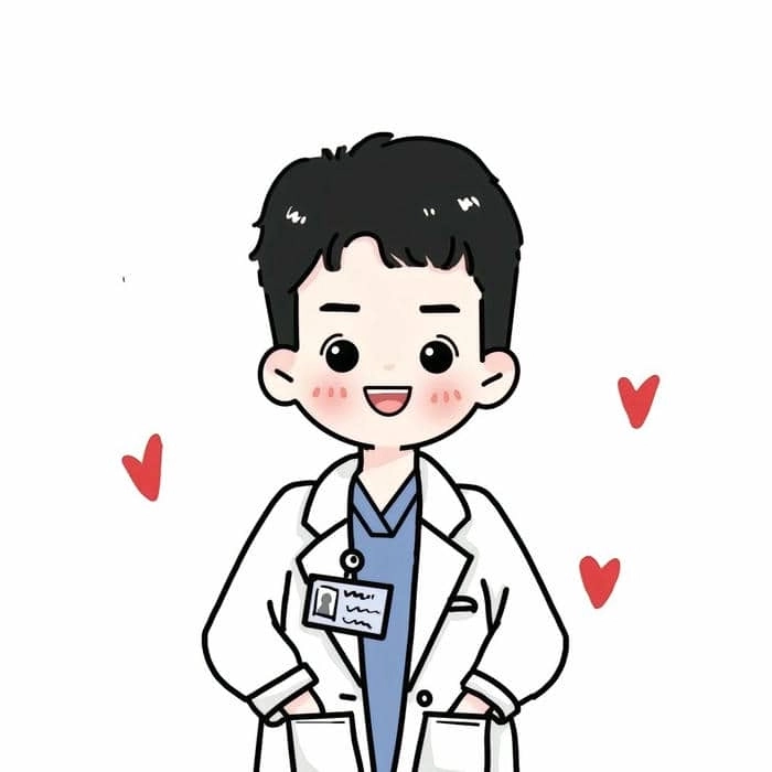 Hình ảnh bác sĩ chibi nét vẽ dễ thương vui nhộn 