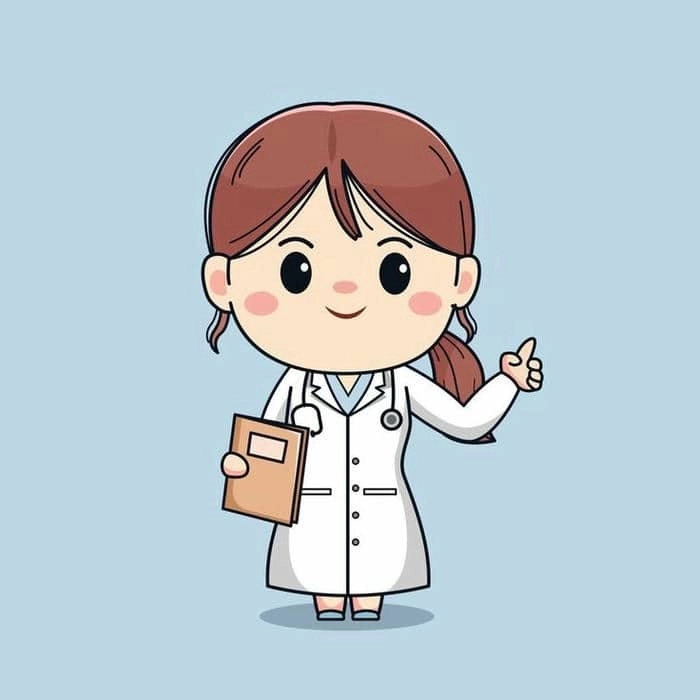 Hình nền Facebook bác sĩ chibi phong cách dễ thương 