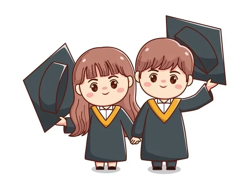 Ảnh cặp chibi rời phong cách dễ thương kawaii 