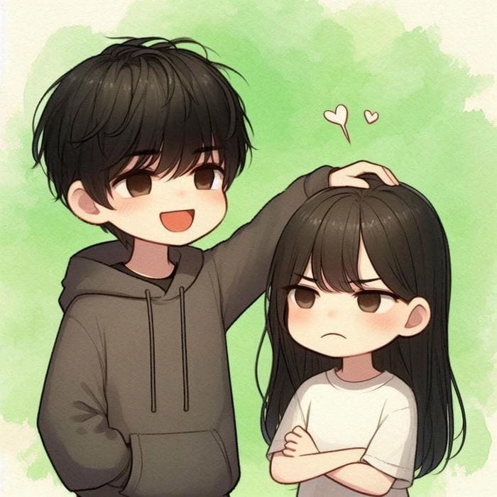 Ảnh anime chibi cặp đôi phong cách kawaii 