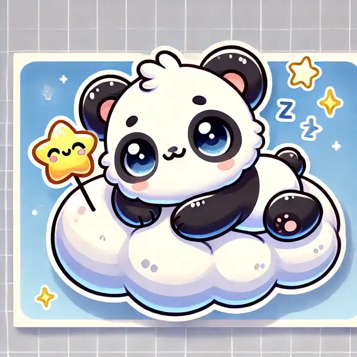 Chibi cute chibi gấu trúc nét vẽ ngộ nghĩnh 