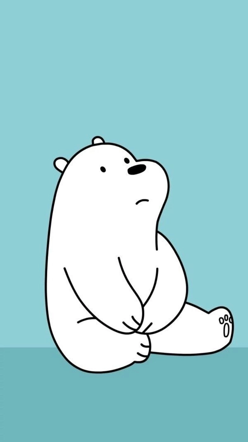 Gấu tuyết chibi cute nét vẽ ngộ nghĩnh đáng yêu 