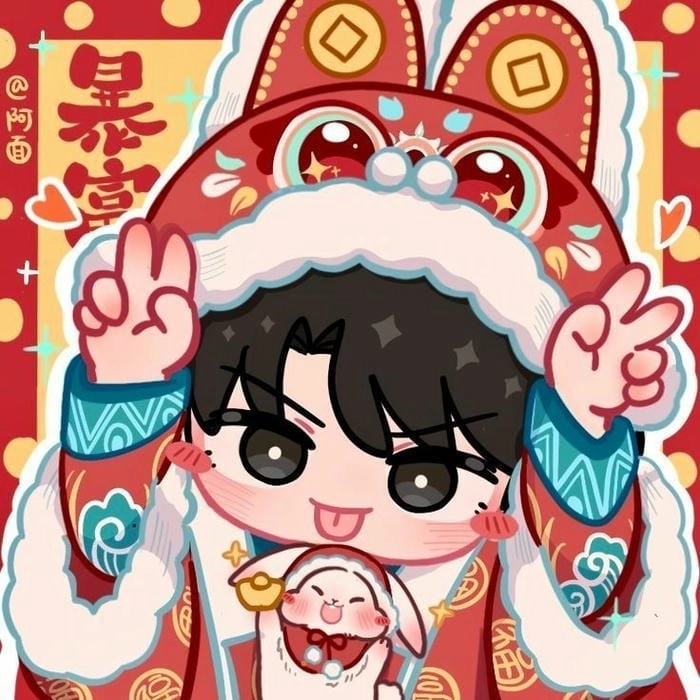 Hình chibi Tết cho bé nét vẽ dễ thương kawaii 