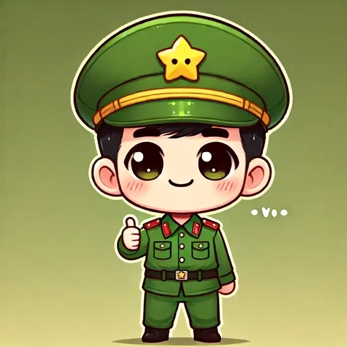 Ảnh chibi bộ đội hải quân dễ vẽ phong cách kawaii 