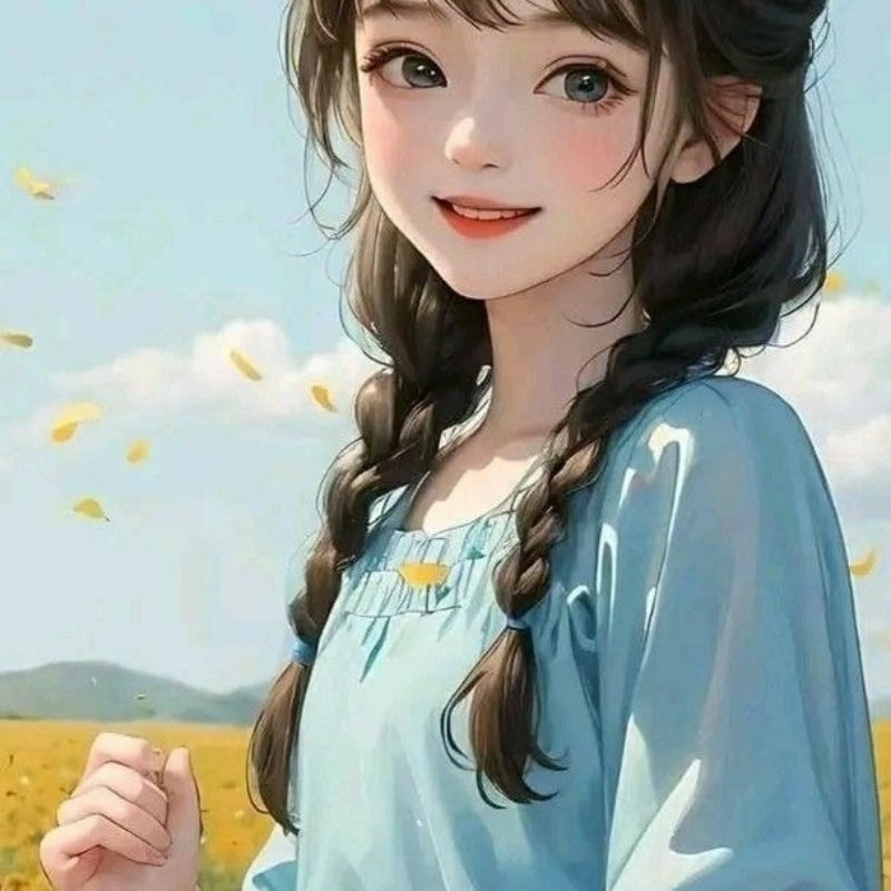 Gái chibi nét vẽ ngộ nghĩnh kawaii dễ thương 