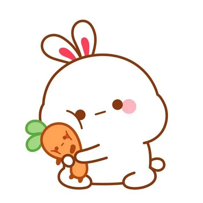 Gấu thỏ cute hình chibi nét vẽ ngộ nghĩnh kawaii 