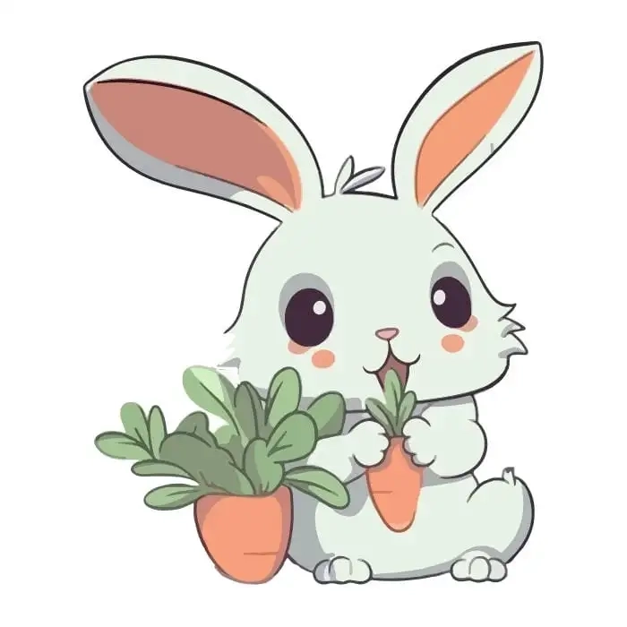 Hình cute thỏ thần thái ngộ nghĩnh kawaii 