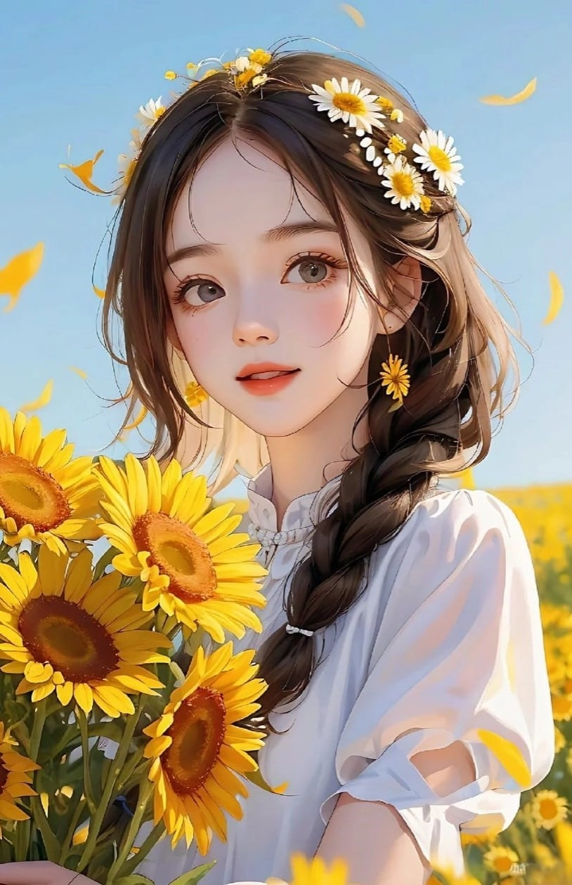 Hình ảnh chibi nữ cute không màu dễ vẽ đơn giản 