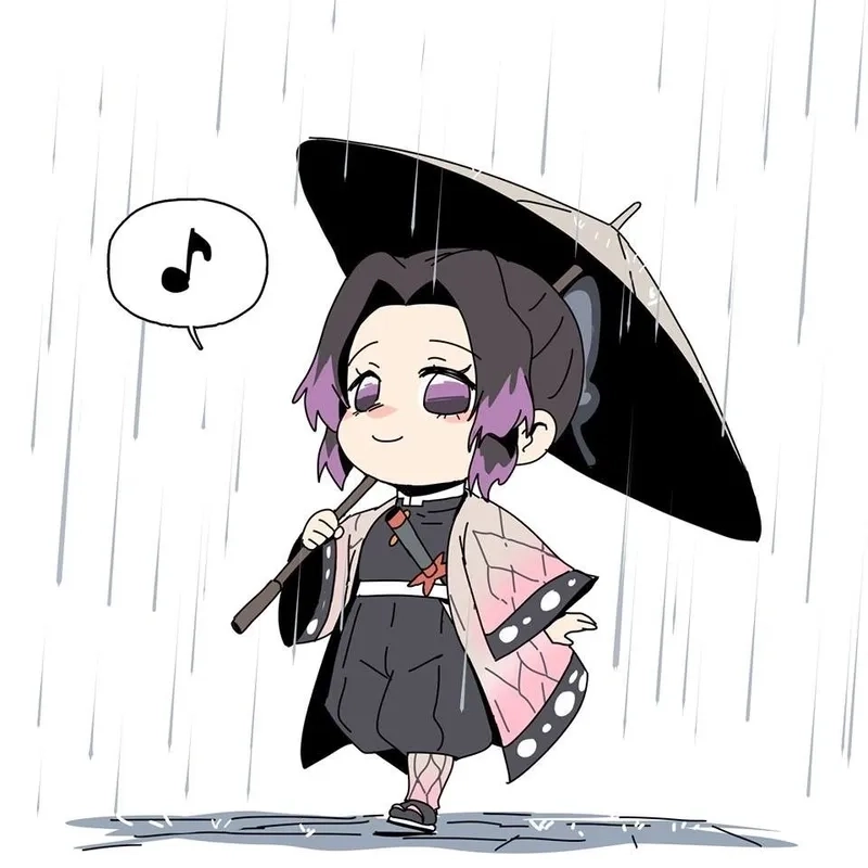 Hình Shinobu chibi cute dễ thương thu hút mọi ánh nhìn