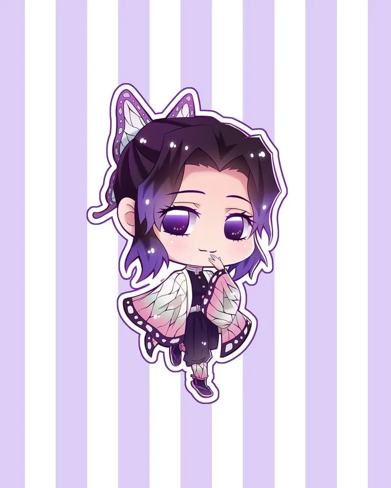 Hình Kochou Shinobu chibi mềm mại như trong truyện