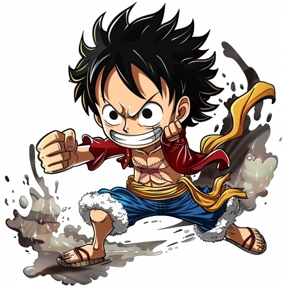 Vẽ Luffy cute hướng dẫn chi tiết phong cách vui nhộn 