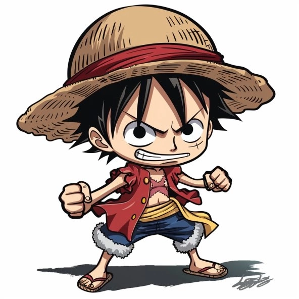 Nhân vật One Piece chibi nét vẽ ngộ nghĩnh đáng yêu 