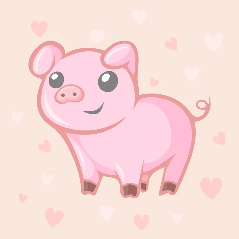 Chibi lợn cực kỳ đáng yêu cho bộ sưu tập hình cute