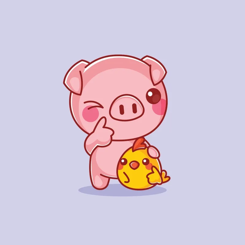 Heo chibi cute siêu xinh tạo cảm giác vui vẻ mỗi ngày