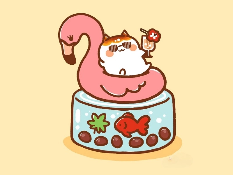 Meo chibi avt avatar ảnh mèo cute phong cách kawaii 