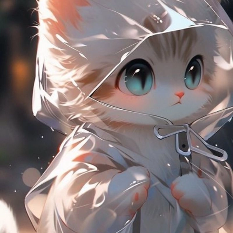 Chibi mèo nét vẽ ngộ nghĩnh kawaii dễ thương 