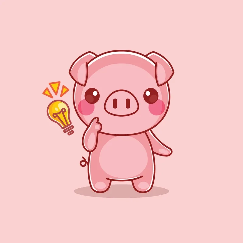 Hình con heo chibi siêu đáng yêu cho điện thoại và avatar