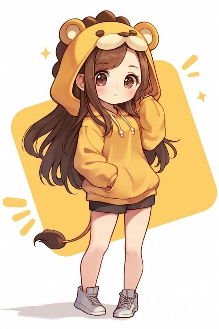 Vẽ con sư tử chibi hướng dẫn chi tiết dễ thương 