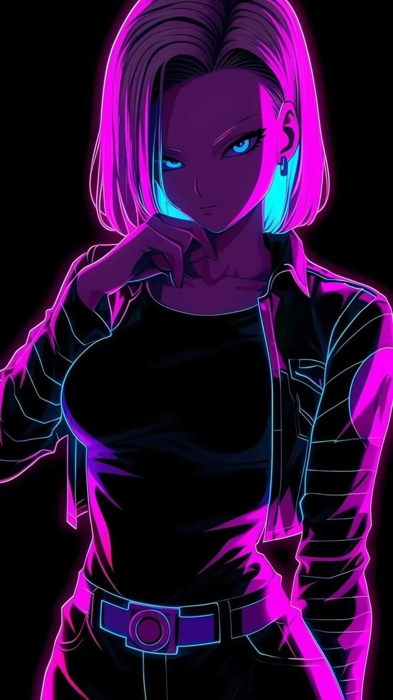 Tưởng tượng thú vị về phiên bản Android 18 Long Hair