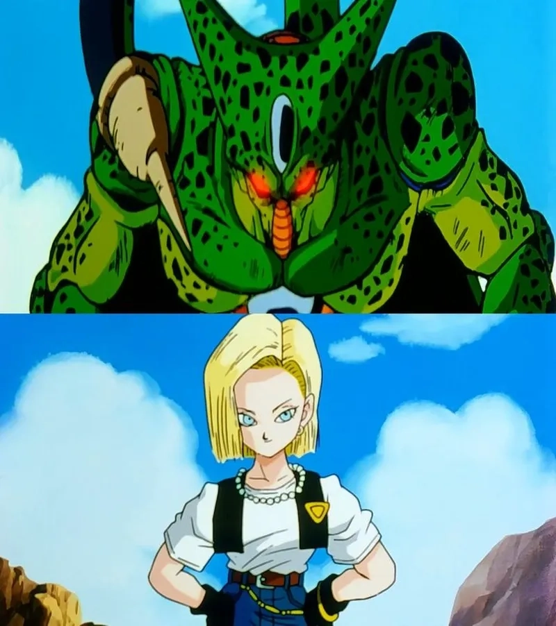 Khoảnh khắc căng thẳng giữa Android 18 And Cell