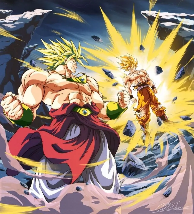 Tương tác đầy lôi cuốn giữa hai chiến binh Broly x Goku