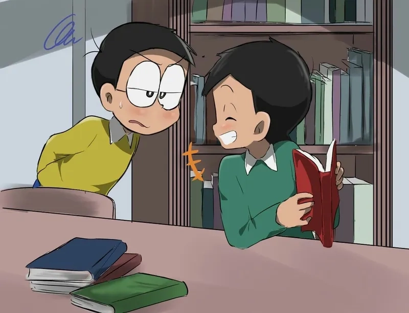 Nobita Dekisugi thường xuyên cùng nhau tham gia các buổi học nhóm
