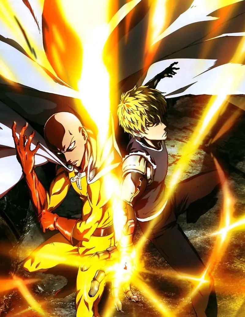 Hành động chớp nhoáng trong Saitama punch Genos